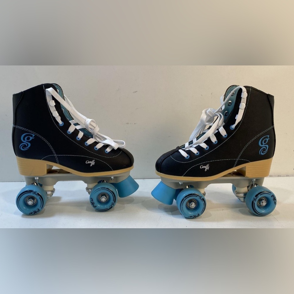 Candi Girl Sabina Artistic Blue/black/white Roller Skates Sz Wm 6